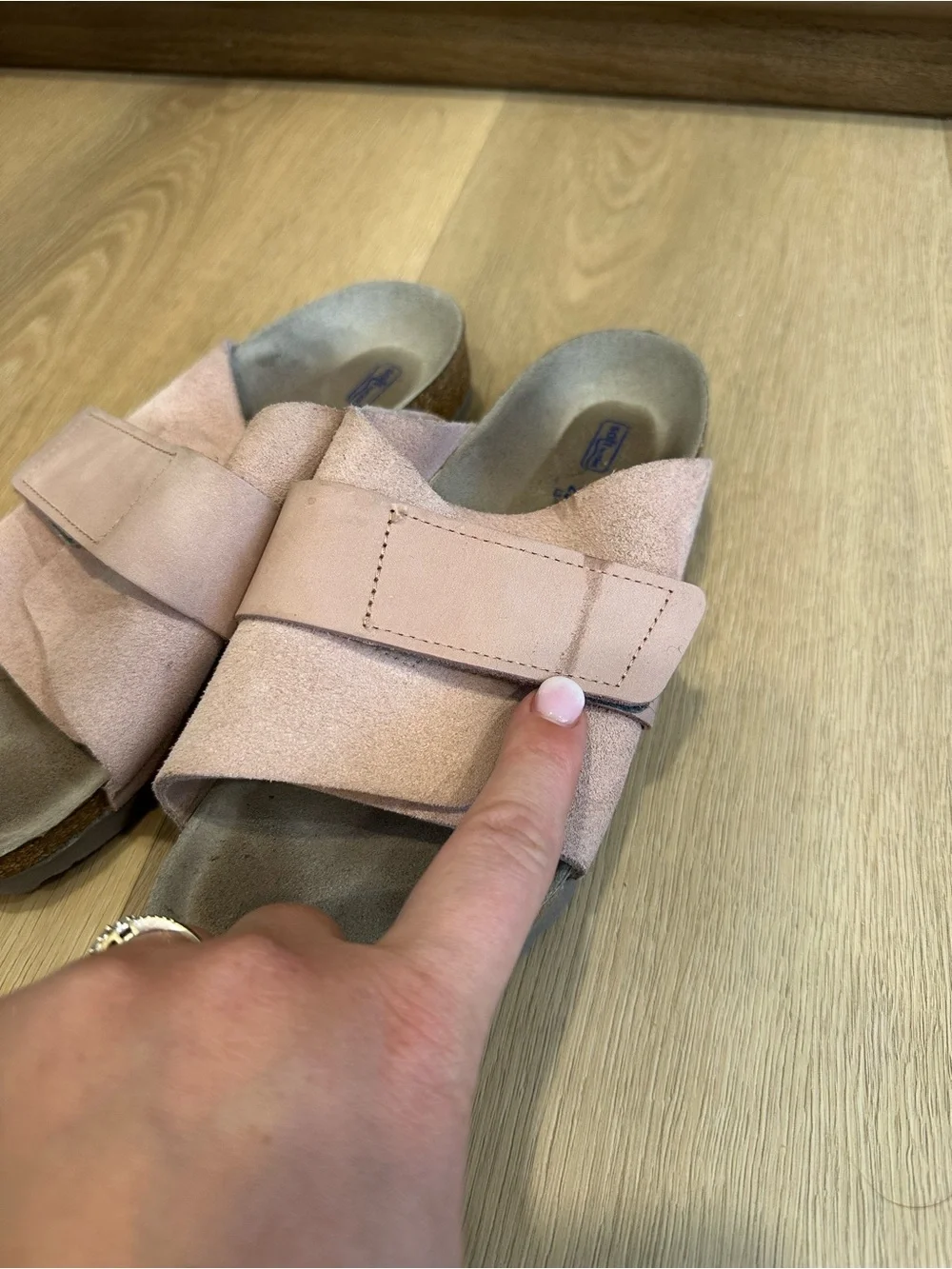 Birkenstock Kyoto sandals soft pink suede size 36